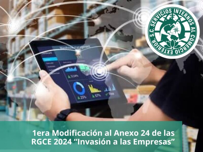 Servicios Internos al Comercio Exterior | Anexo 24 Control de Inventarios